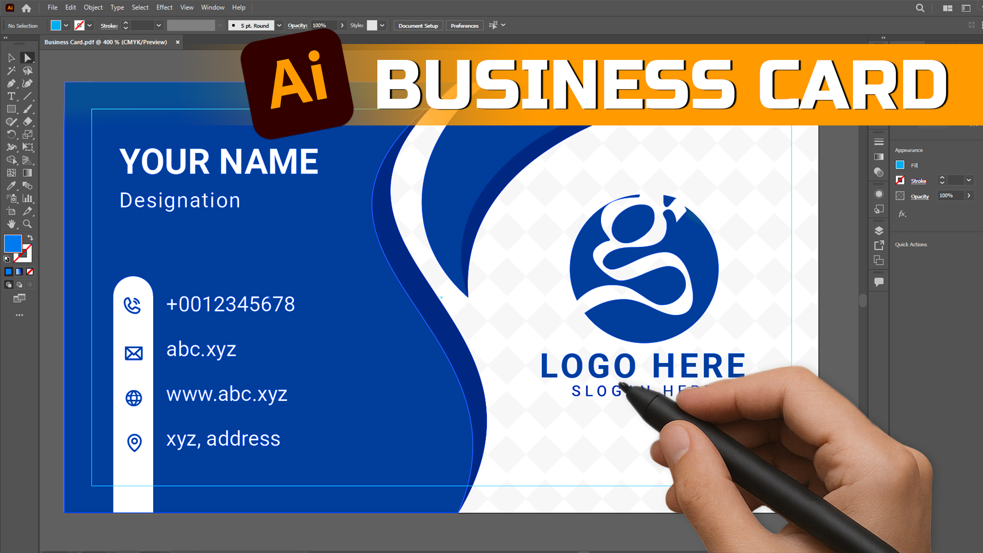 Business Card Design in Illustrator