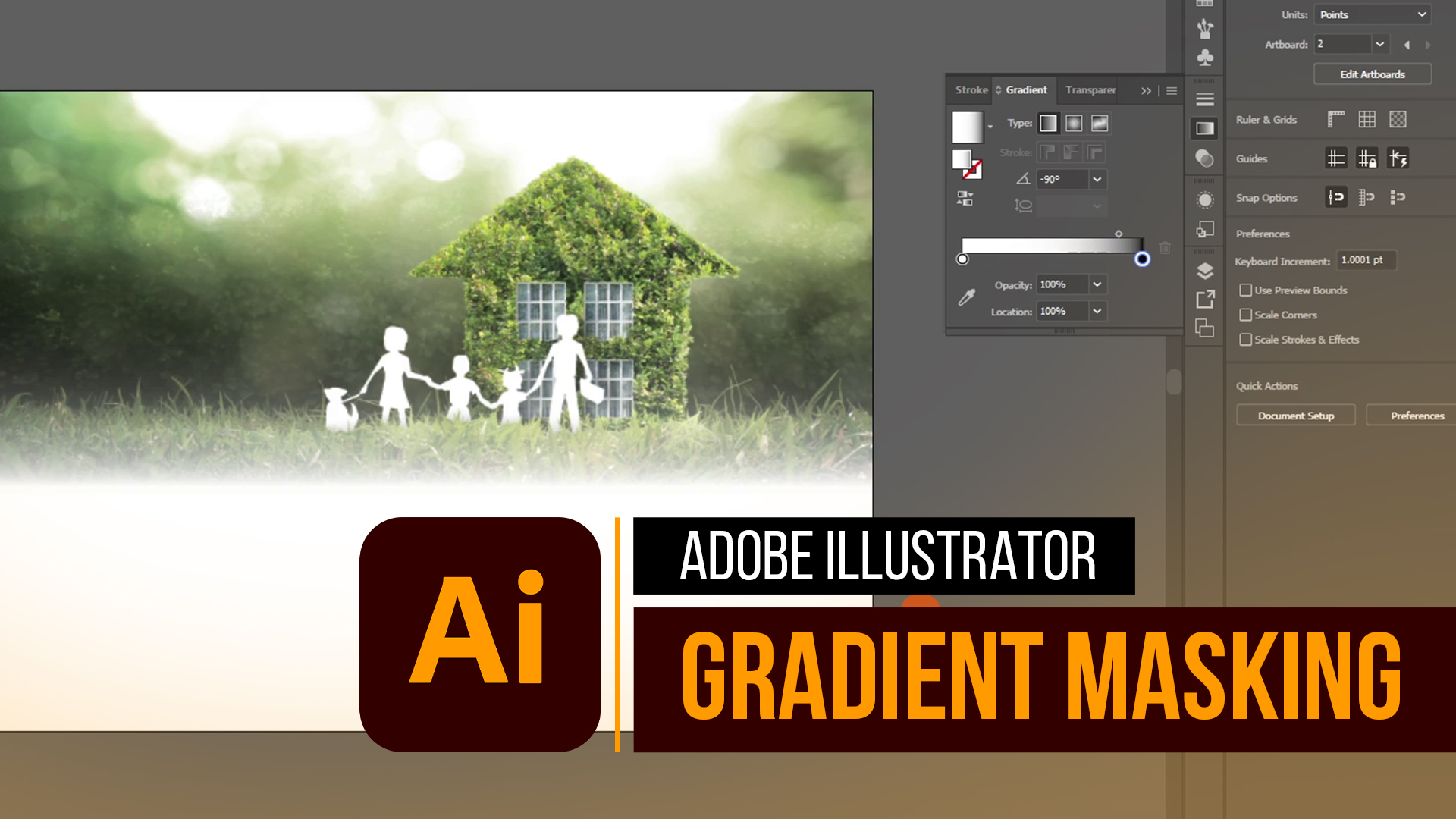 Linear Transparency In Adobe Illustrator Hindi